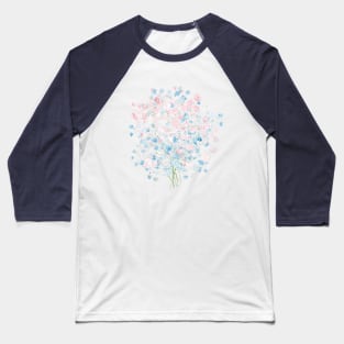 light pink and blue baby breath bouquet Baseball T-Shirt